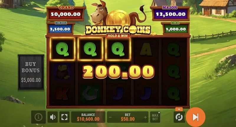 Donkey Coins Hold & Win - uanzishaji wa hali ya Hold & Win